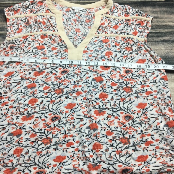 Lucky Brand Boho Top Sleeveless Orange Floral - Picture 6 of 7